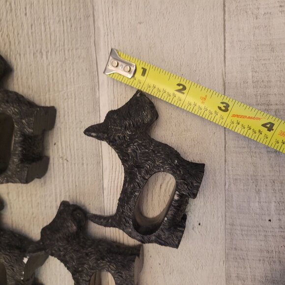 Set Of Four Naked Decor West Highland Terrier Napkin Rings With Drawstring Stora - Picture 5 of 5